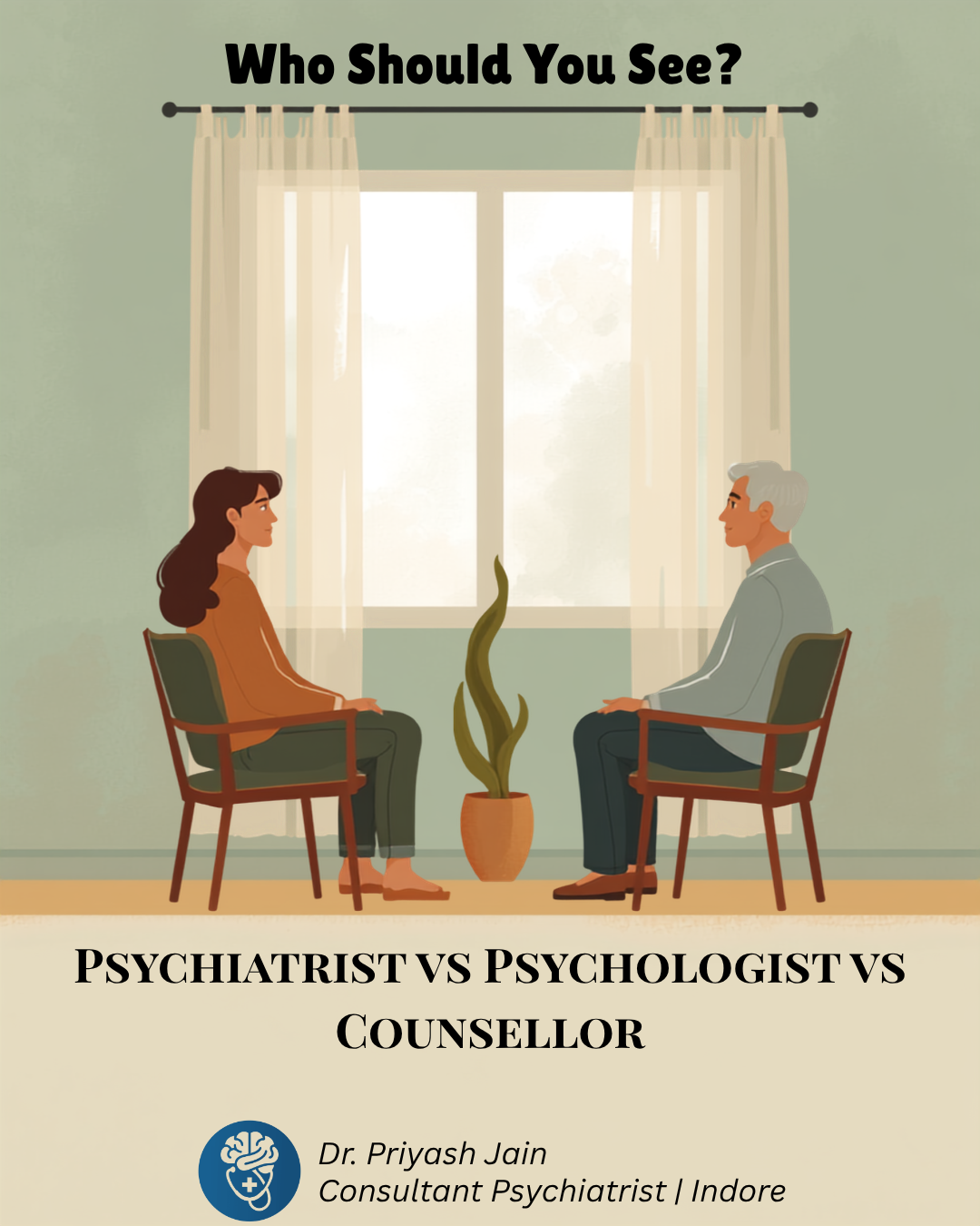 Psychiatrist, Psychologist, or Counsellor: Which One Do You Need? | Dr. Priyash Jain